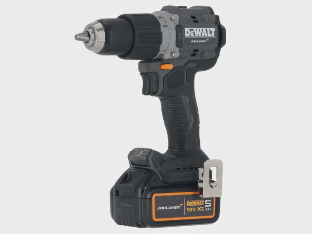 DeWalt DCD85MP2T McLaren F1 18V XR Cordless Brushless Combi Hammer Drill With 2 x 5AH Batteries, Charger & Case