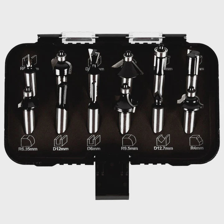 Excel 1/2in Shank TCT Router Cutter Bit 12 Piece Set