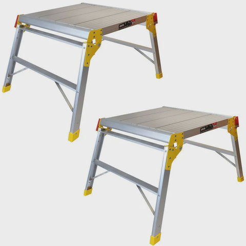 Excel 600 x 600mm Heavy Duty Multi Purpose Platform Work Bench Folding Hop Up Pack of 2