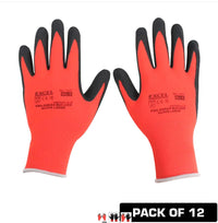 Excel Pro-Series Builder Gloves Red & Black Size L Pack of 12