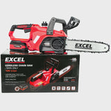 Excel 18V Chainsaw Wood Cutter 245mm with 2 x 5.0Ah Battery & Charger