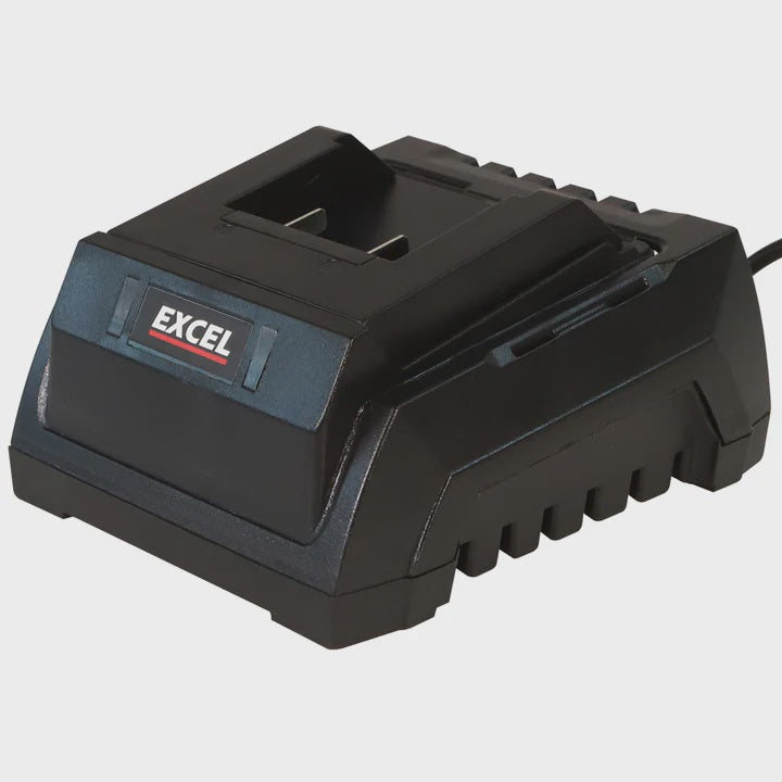 Excel 18V Brushless Twin Pack Impact Driver & Combi Drill with 2 x 5.0Ah Battery Charger