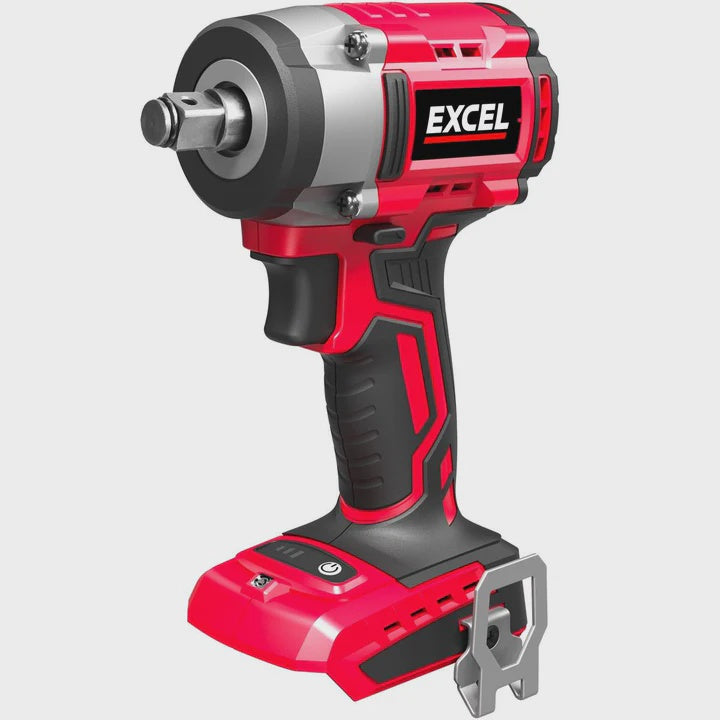 Excel 18V Cordless Brushless 1/2'' Impact Wrench with 1 x 5.0Ah Battery & Charger