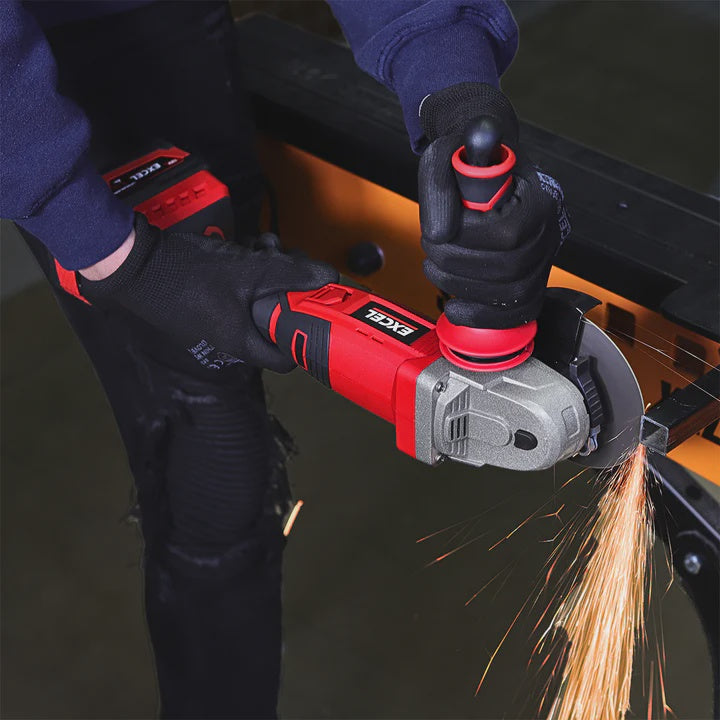Excel 18V Cordless Angle Grinder 115mm with 1 x 5.0Ah Battery & Charger EXL555B