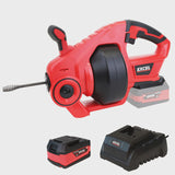Excel 18V Cordless Drain Cleaner with 1 x 5.0Ah Battery & Charger