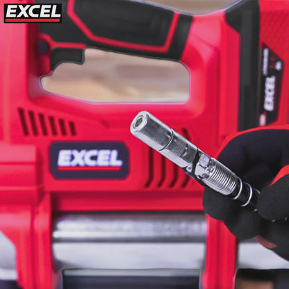 Excel 18V Cordless Grease Gun with 2 x 5.0Ah Battery Charger & Bag