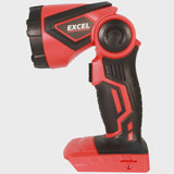 Excel 18V Cordless LED Flashlight Torch with 1 x 5.0Ah Battery & Charger