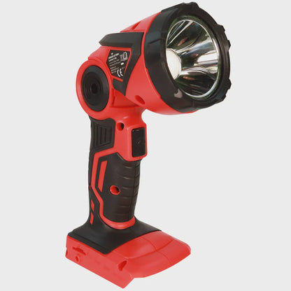 Excel 18V Cordless LED Flashlight Torch with 1 x 5.0Ah Battery Charger & 18" Bag