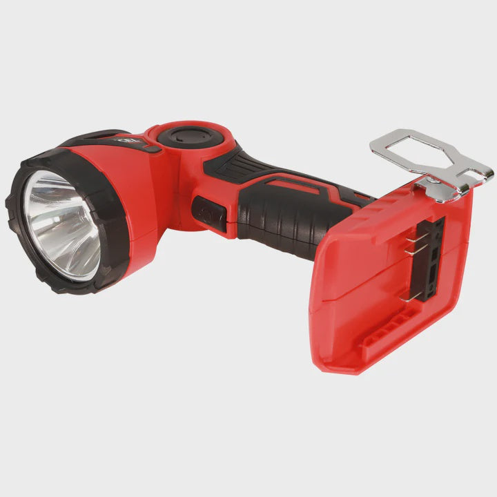 Excel 18V Cordless LED Flashlight Torch with 1 x 5.0Ah Battery Charger & 18" Bag