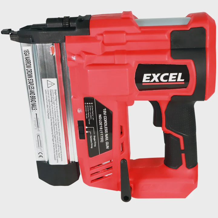 Excel 18V Cordless Second Fix Nailer with 1 x 5.0Ah Battery, Charger & Excel Bag EXL10141