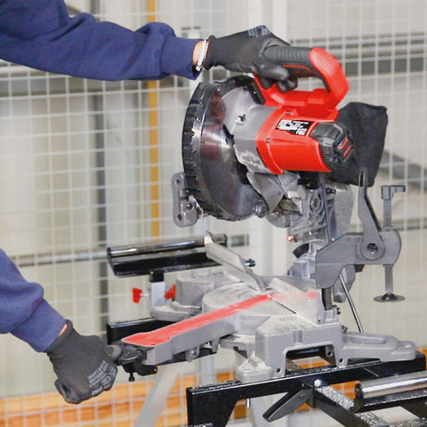 Excel Mitre Saw Large Base 216mm 240V/1500W & Laser with Universal Stand