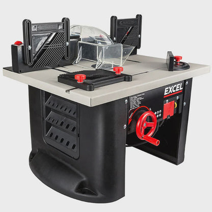 Excel Table Router Cutter 240V with 1/2in Shank TCT Router Cutter Bit 12 Piece Set