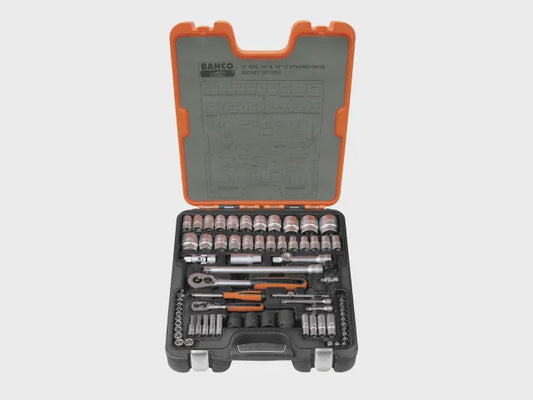 Bahco  BAHS800 S800 1/4 & 1/2in Drive Socket Set, 77 Piece