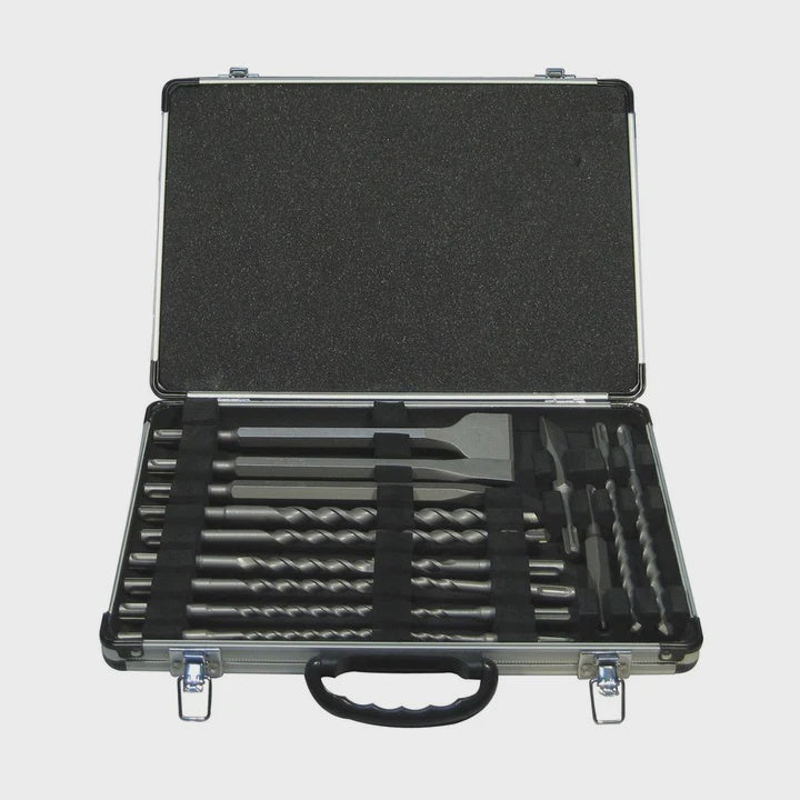 Makita HR2630 240V Hammer Drill With D-21200 17 Piece Drill Bit Set