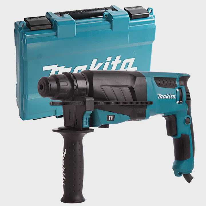 Makita HR2630 240V Hammer Drill With D-21200 17 Piece Drill Bit Set