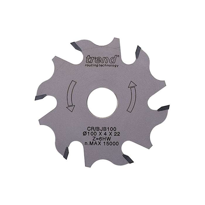 Trend CraftPro Biscuit blade 100mm diameter x 6T x 22mm thin body CR/BJB100T