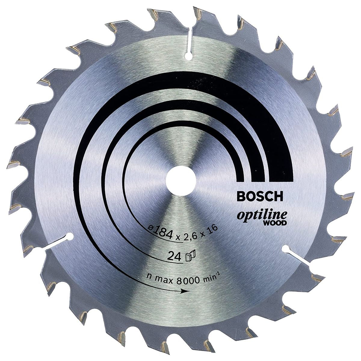 Bosch 184mm 184 x 16mm 24T Optiline Wood Circular Saw Blade 2608640817