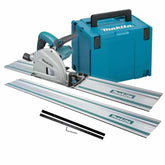 Makita SP6000J1 165mm Plunge Saw 110V with 2 x 1.5m Guide Rail in Bag + Connector & Clamps