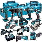 Makita 10 Piece Kit 18V Li-ion With 4 x 5.0Ah Batteries and Charger (DBR KIT)