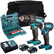 Makita 18V Impact Driver & Combi drill with 2 x 5.0Ah Battery Charger & Accessories Set T4TKIT-793
