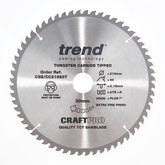 Trend Wood Cordless ATBR Mitre Craft Crosscut Saw Blade 216mm x 30mm x 60T CSB/CC21660T