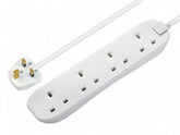 Masterplug Extension Lead 240V 4-Gang 13A White 5m MSTBFG5