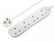 Masterplug Extension Lead 240V 4-Gang 13A White 5m MSTBFG5