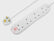 Masterplug Extension Lead 240V 4-Gang 13A White 5m MSTBFG5