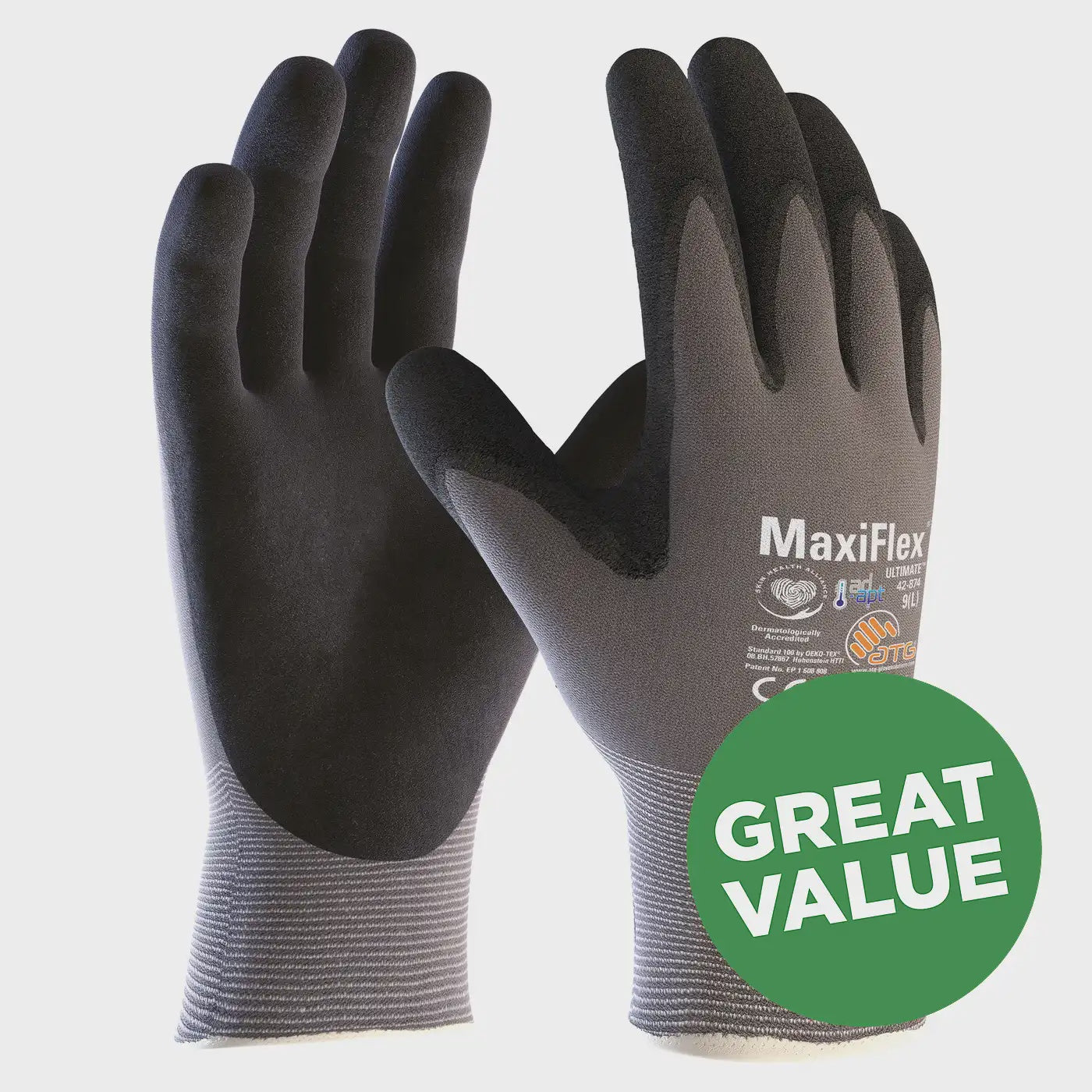 Maxi Flex Ultimate Palm Coated Handling Gloves Size Large ATGMFLEX34/L