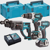 Makita 3 Piece 18V Li-ion with 2 x 5.0Ah Batteries & Charger (DBR KIT)
