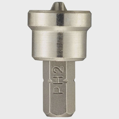 Kendo 25mm PH2 Screw Setting Bit with Depth Stop 2 piece