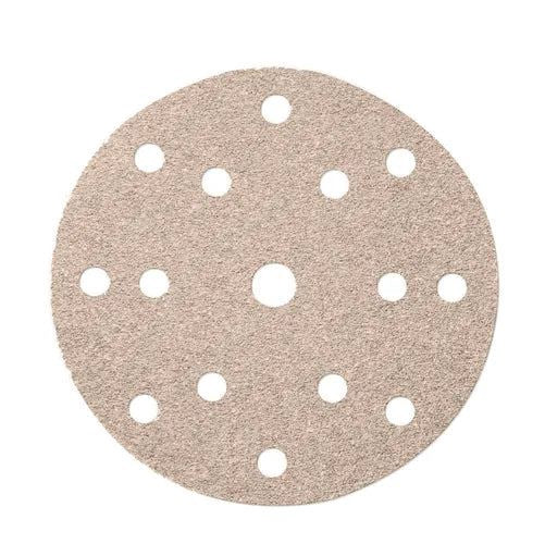 Mirka 2261109925N Basecut 150mm Hook & Loop 15 Holes Sanding Discs 240 Grit Pack of 100