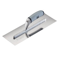 Ragni R618S-16HL 16" Feather Edge Stainless Steel Finishing Trowel With High Lift Soft Grip Handle