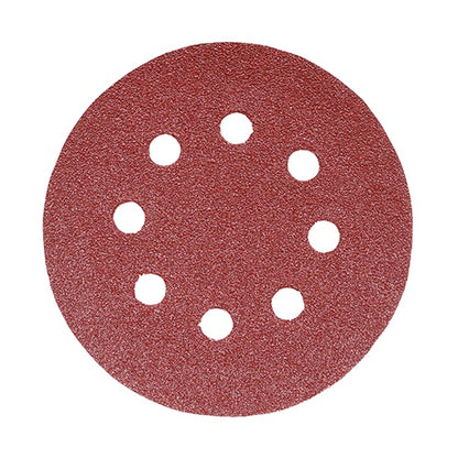 Timco 125mm Random Orbital Sanding Discs 60 Grit Red 231019