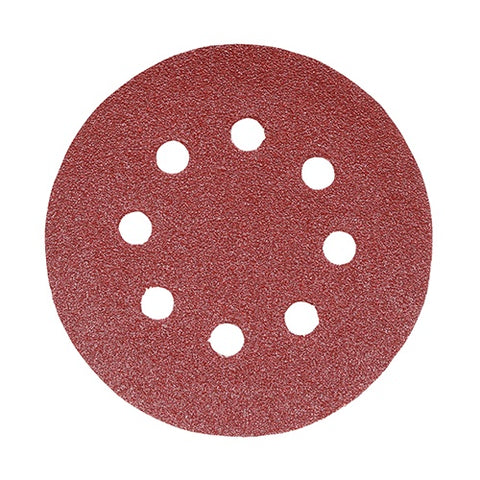 Timco 125mm Random Orbital Sanding Discs 60 Grit Red 231019