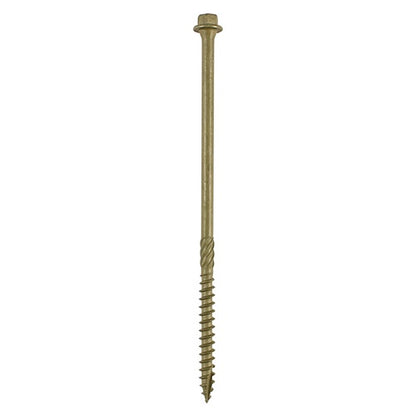 Timco 6.7 x 150mm Timber Frame Construction & Landscaping Screws Hex Exterior Green Organic 150IN