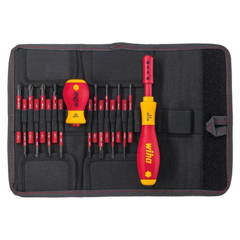 Wiha 41231 SoftFinish Electric SlimVario Screwdriver Set Of 19 Piece WHA-41231
