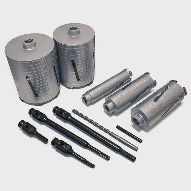 Mexco A10DCDKIT57 DCX90 Grade Dry Diamond Core Drill Kit Set of 11 Piece