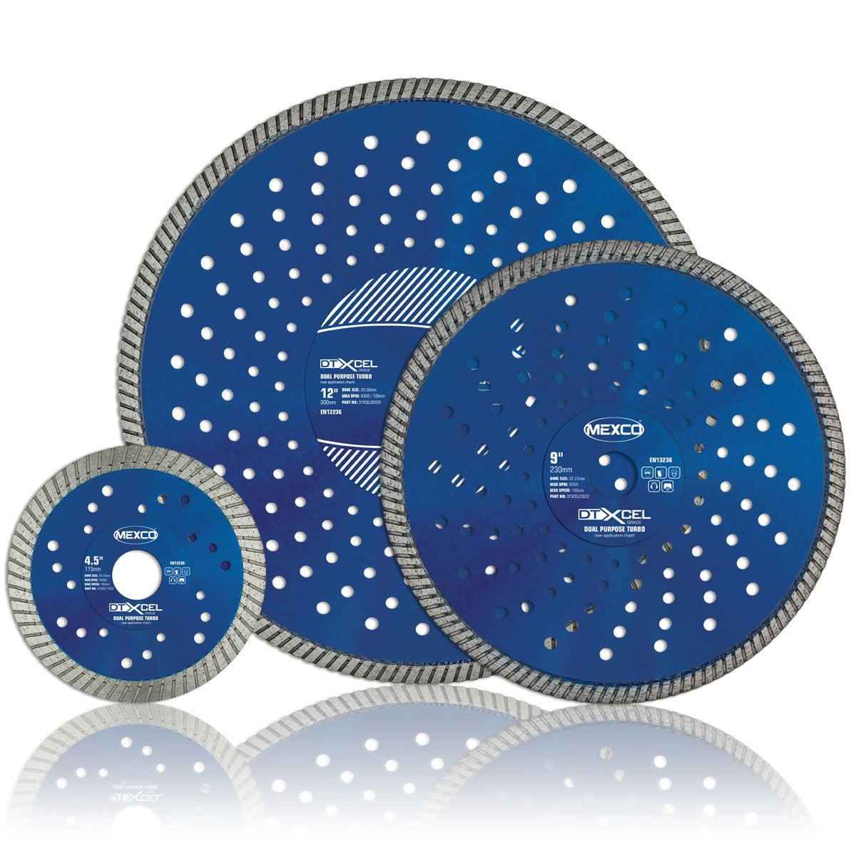 Mexco 230mm Turbo Diamond Blade Dual Purpose DTXCEL23022