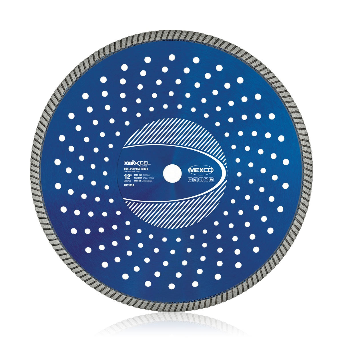 Mexco 230mm Turbo Diamond Blade Dual Purpose DTXCEL23022