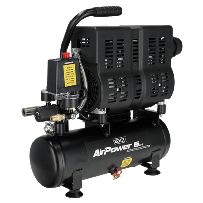 Sealey 6L Oil Free Low Noise Direct Drive Air Compressor 1hp SAC6000S