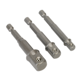 Sealey AK4929 Power Tool Socket Adaptor Set of 3 Piece