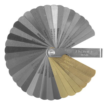 Sealey VS513 Premier Combination Steel/Brass Dual Marked Feeler Gauge 36 Blade
