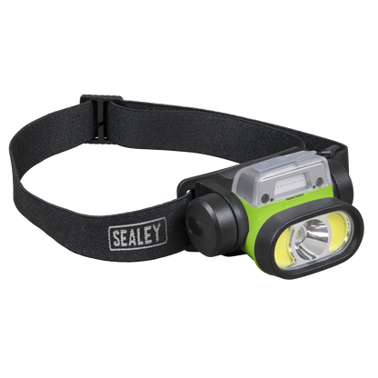 Sealey HT400LED Rechargeable Head Torch with Auto-Sensor 5W & 3W COB LED