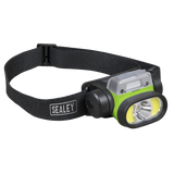 Sealey HT400LED Rechargeable Head Torch with Auto-Sensor 5W & 3W COB LED