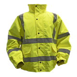 Sealey 802L Worksafe® Hi-Vis Yellow Jacket with Quilted Lining, Elasticated Waist & Cuffs Large