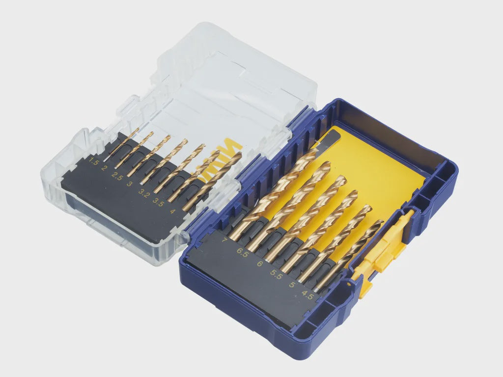 Irwin IRWIW3038503 HSS Titanium Metal Drill Bit Set, 13 Piece