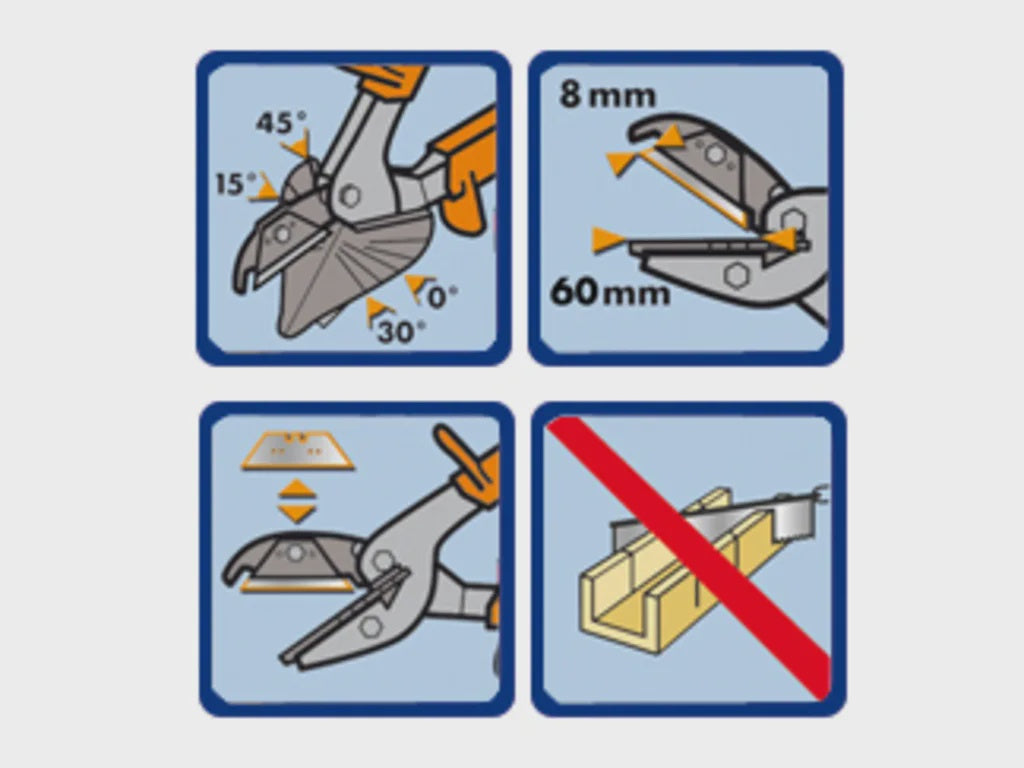 Edma Multicoup Mitre Shears Plastic Tile Trim Finishing Cutter EDM0700