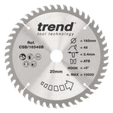 TREND 165MM X 20MM X 48T WOOD CRAFT CIRCULAR SAW BLADE CSB/16548B