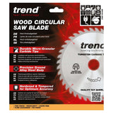Trend Wood Circular Saw Blade 190mm x 20mm x 48T Fine Finish CSB/19048B
